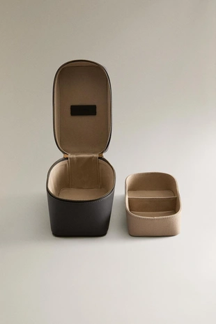 Кожаная косметичка для украшений в дорожный стиле- Заказать в России