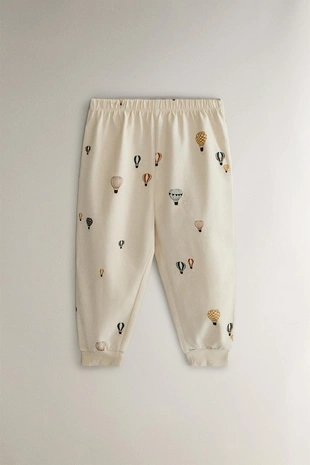 Детский комплект пижам из хлопкового джерси с рисунком воздушных шаров- Заказать в России