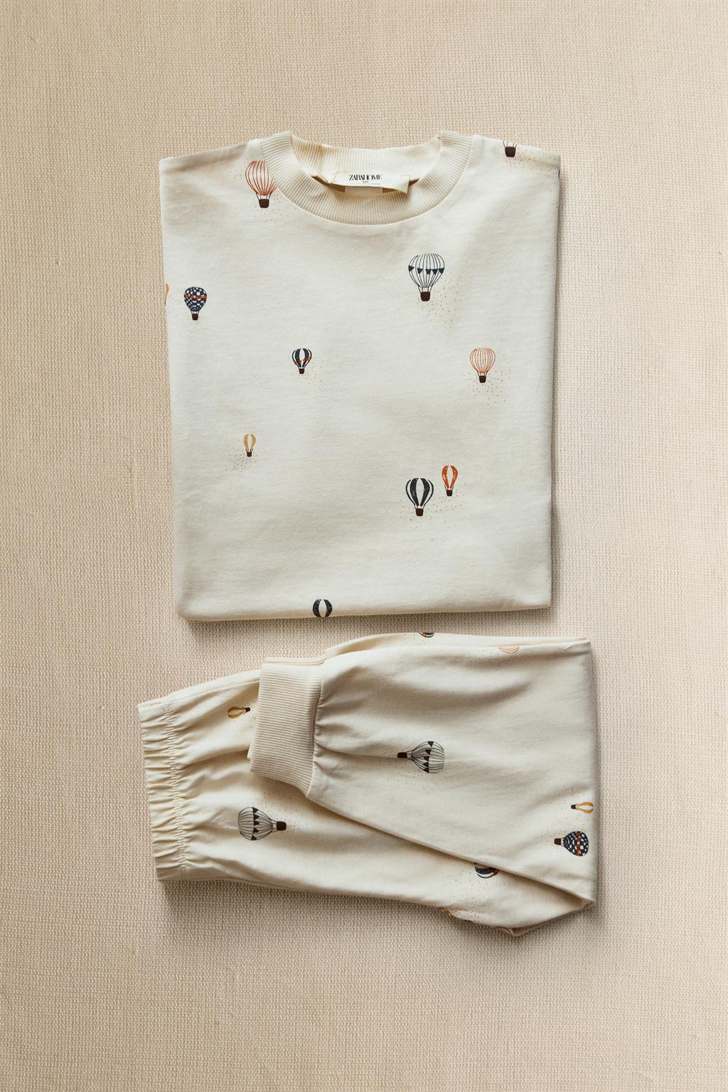 Детский комплект пижам из хлопкового джерси с рисунком воздушных шаров