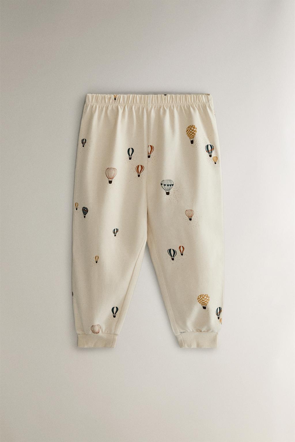 Детский комплект пижам из хлопкового джерси с рисунком воздушных шаров