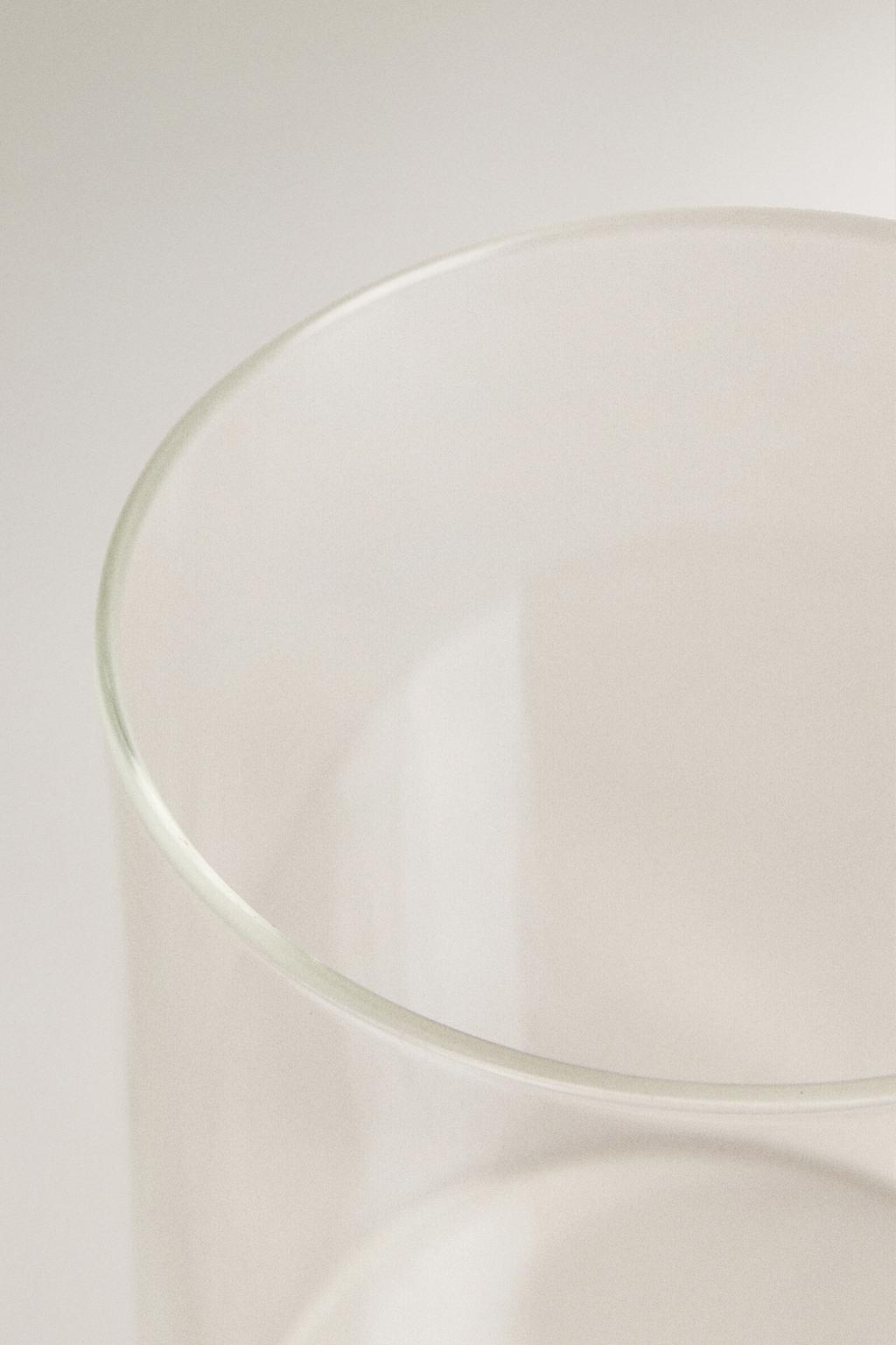 Цилиндрическая ваза-фонарь из боросиликатного стекла