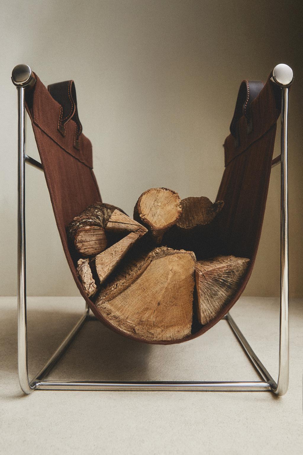 Держатель для дров с ручками