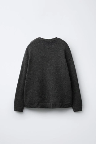 7-12 лет/ свитер из смесовой шерсти с вышивкой мышонка- Заказать в России