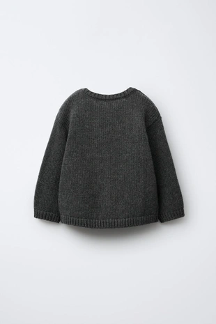 1-6 лет/ вязаный свитер с вышитой мышкой и шерстью- Заказать в России