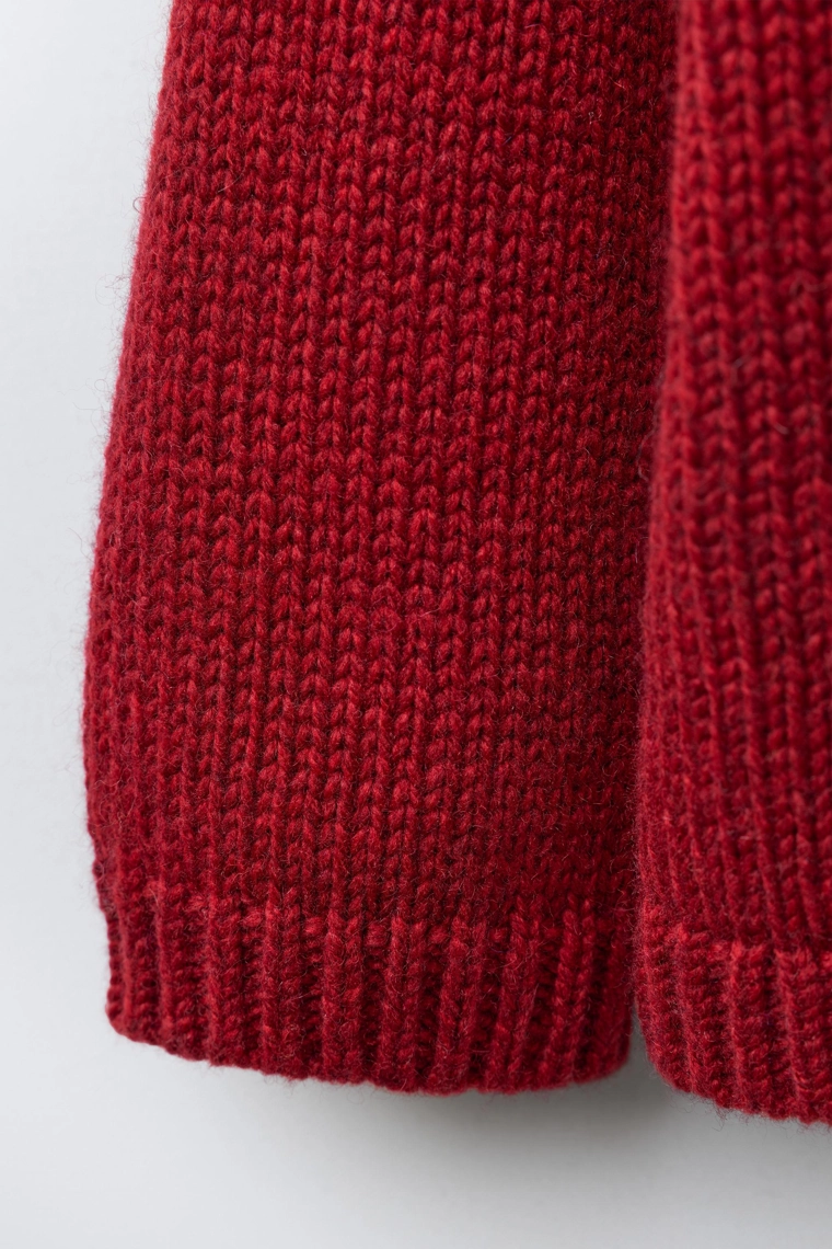 Джемпер из шерсти с вышитым медведем (1-6 лет)