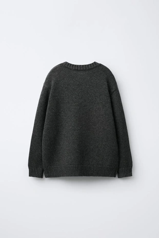 Купить Zara Джемпер с узором из войлока и вышитыми сердцами оленей