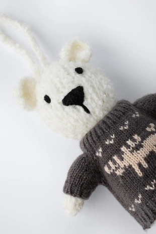 Вязаная игрушка-медведь- Заказать в России