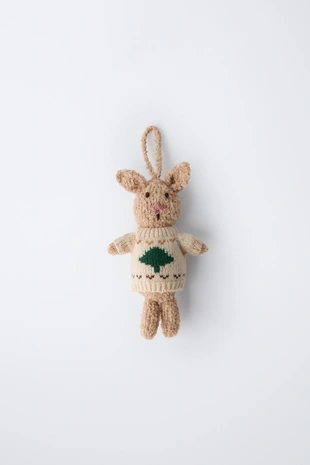 Вязаная игрушка-зайчик- Заказать в России