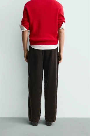 Брюки RELAXED FIT из вельвета с эффектом потертости LIMITED EDITION- Заказать в России