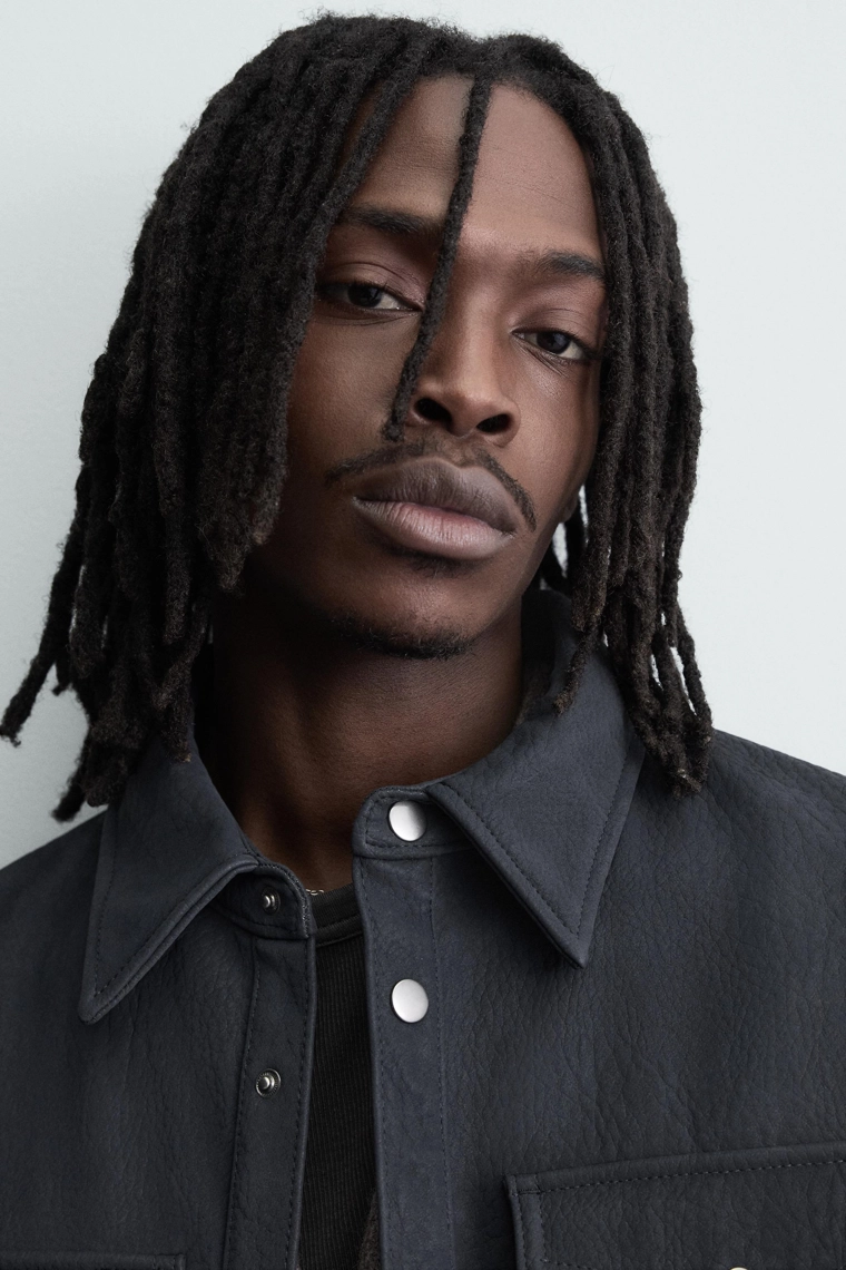 Рубашка oversize из кожзама