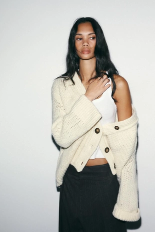 Брюки BALLOON в полоску с защипами- Заказать в России