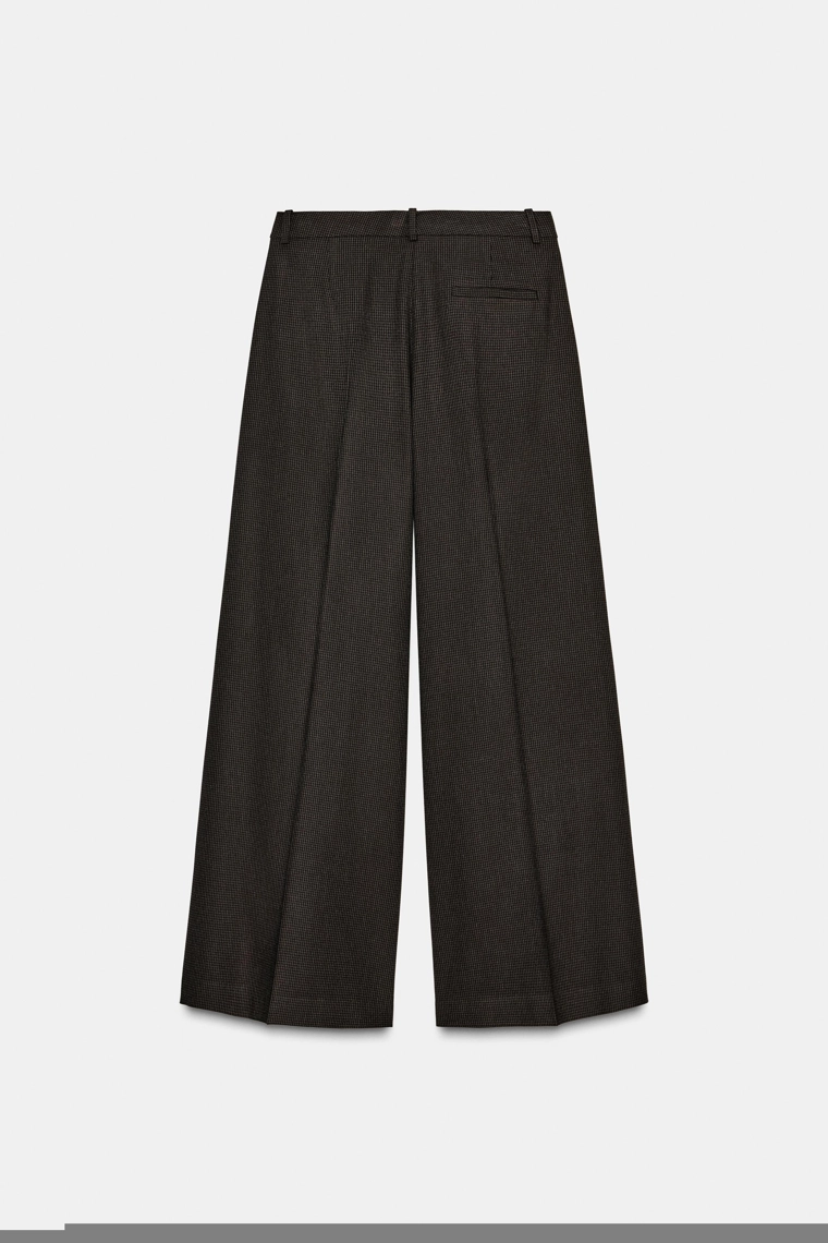 Брюки широкие со складками zw коллекции