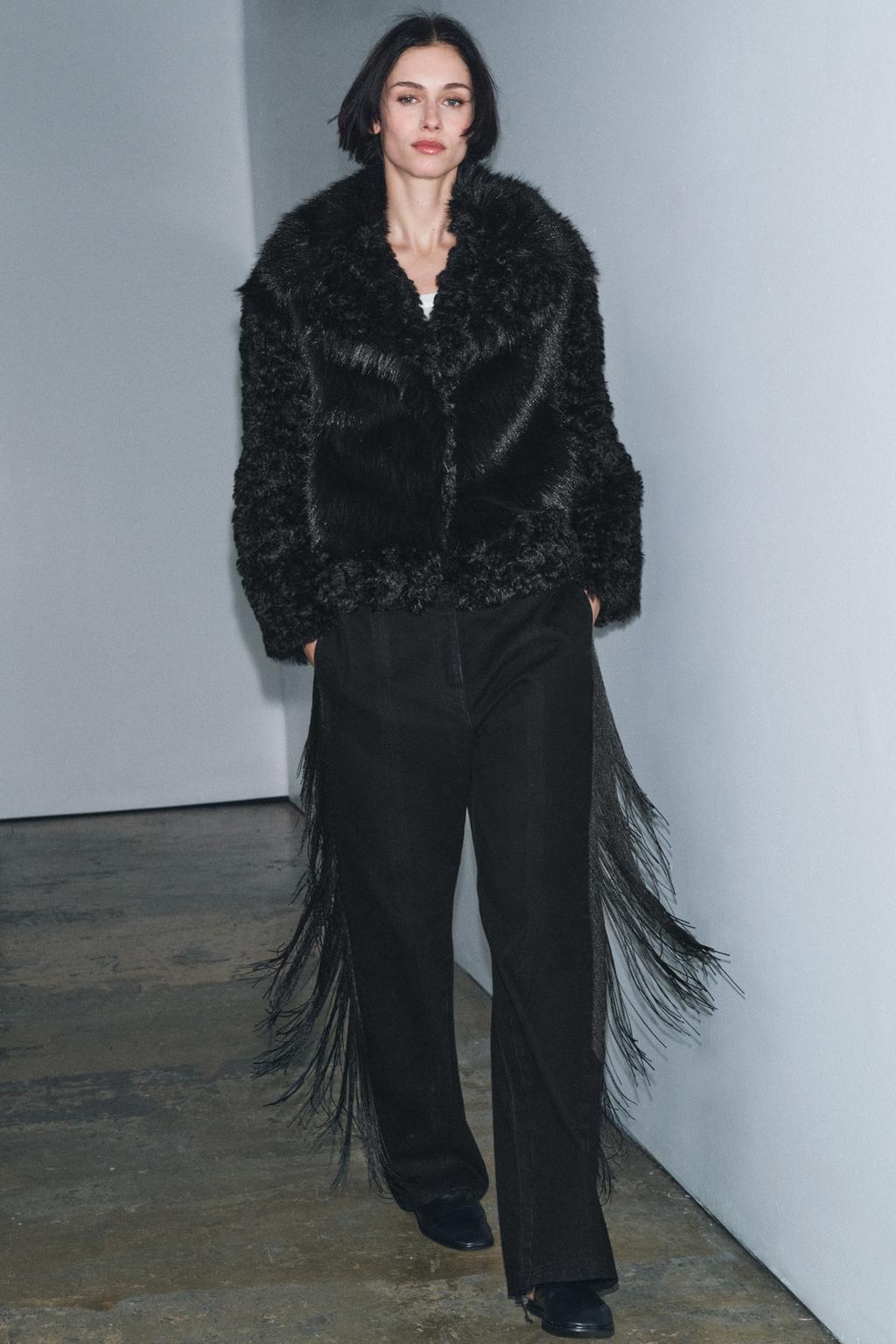 БРЮКИ С БАХРОМОЙ ZW COLLECTION LIMITED EDITION