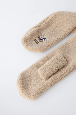 Sand | 5213/546/711 - Zara Шарф из искусственной овчины MICKEY MOUSE © DISNEY