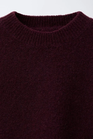 Вязаный джемпер с воланами- Заказать в России