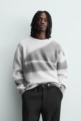 Джемпер с принтом «эффект спрея»- Заказать в России