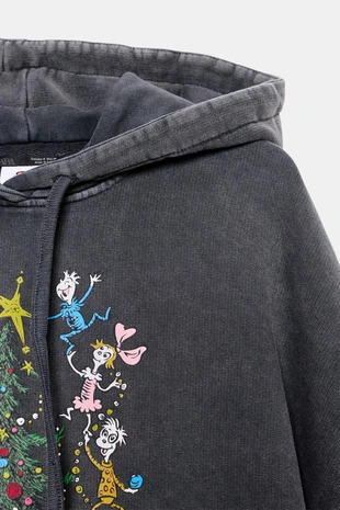 Толстовка GRINCH™ рождество с эффектом потертости- Заказать в России