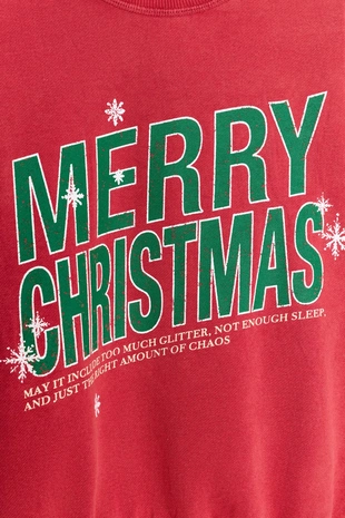 Новогодняя толстовка оверсайз- Заказать в России