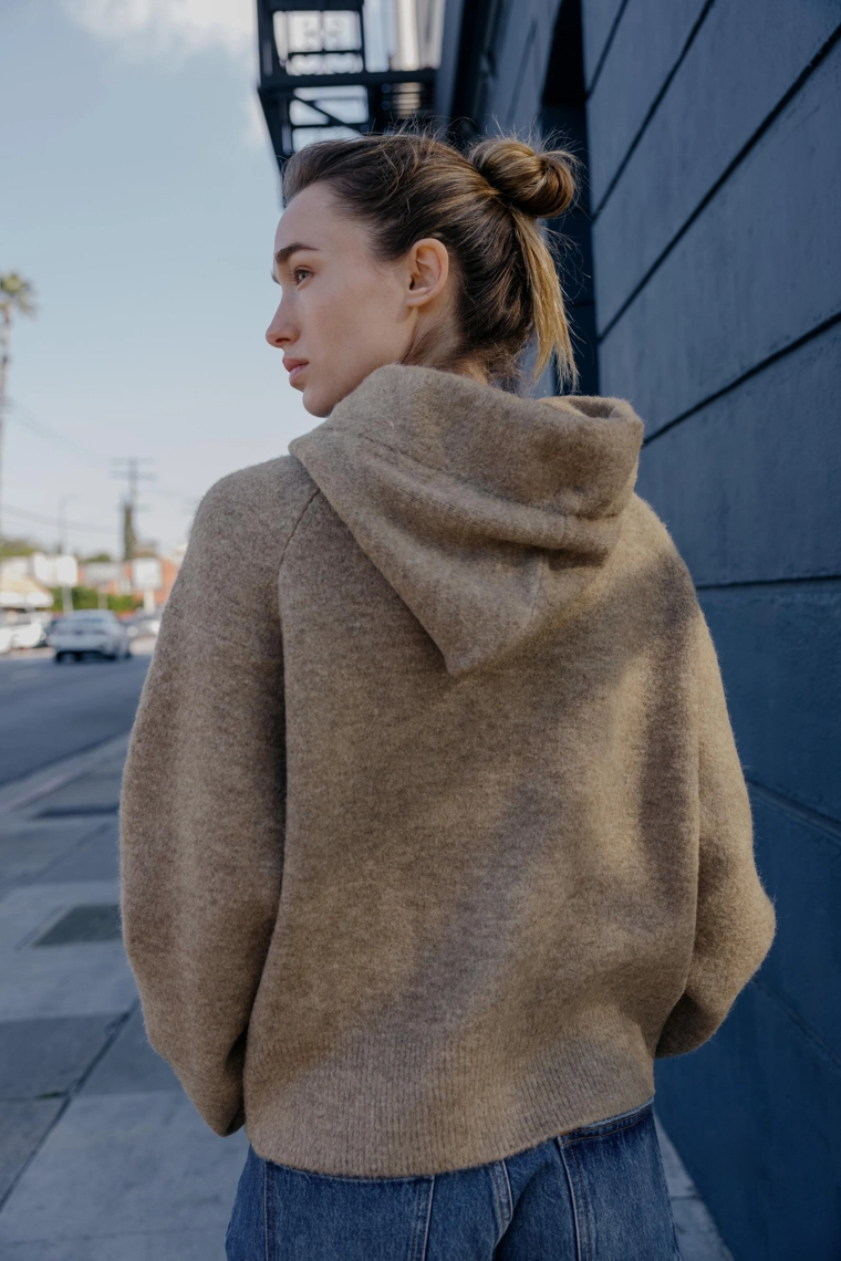 Кардиган-худи с бантом