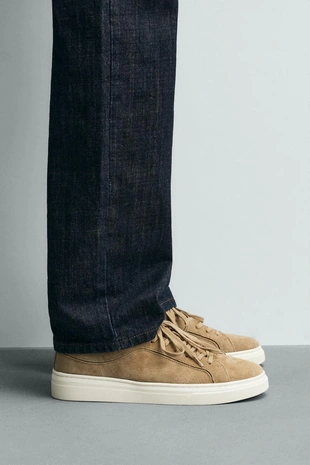 Кожаные кроссовки- Заказать в России