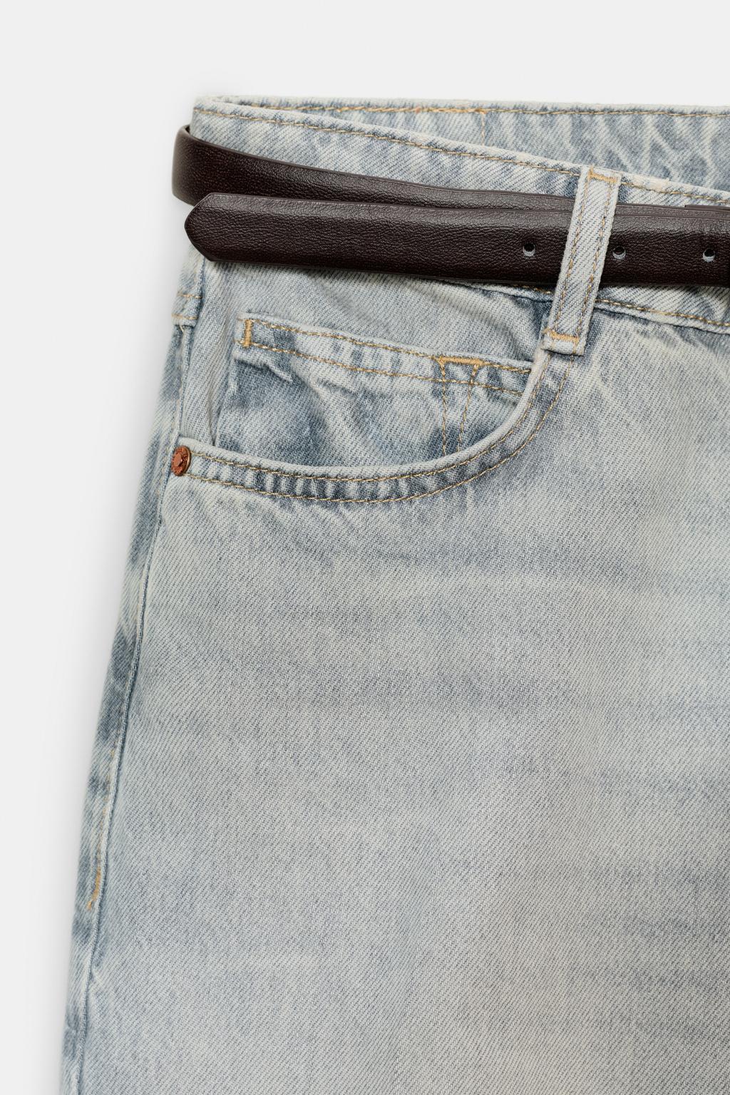 ДЖИНСЫ Z1975 WIDE LEG С ВЫСОКОЙ ПОСАДКОЙ И РЕМНЕМ