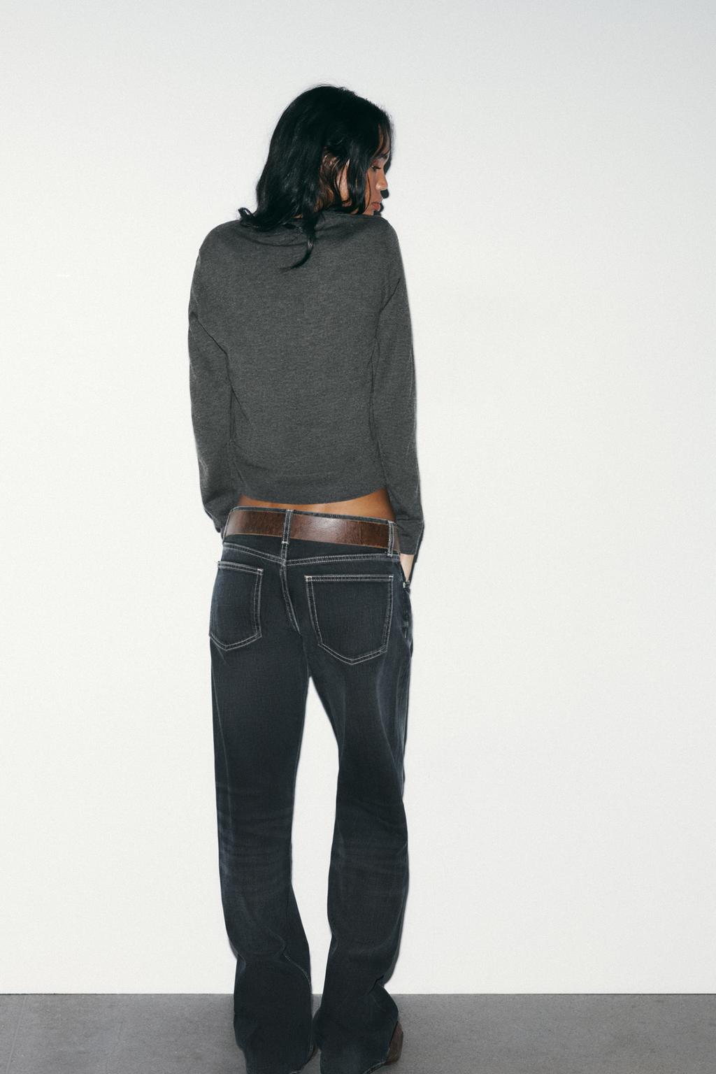 ДЖИНСЫ TRF WIDE LEG С НИЗКОЙ ПОСАДКОЙ