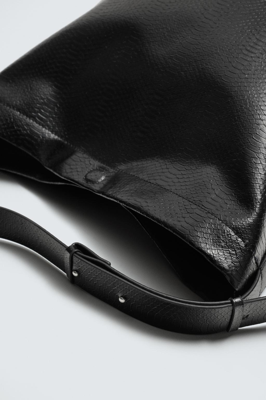 СУМКА-ШОПЕР С ТИСНЕНИЕМ ПОД КОЖУ КРОКОДИЛА