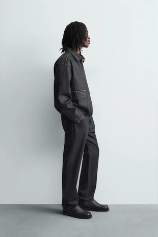 Джинсы прямого кроя с вощеным покрытием- Заказать в России