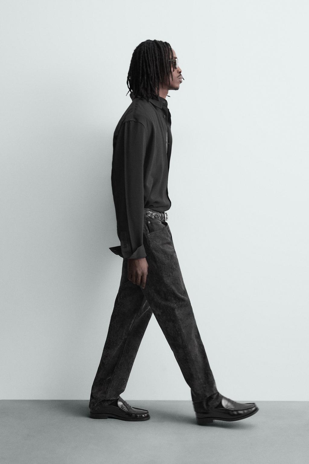 ДЖИНСЫ STRAIGHT FIT ЖАККАРД С АБСТРАКТНЫМ УЗОРОМ