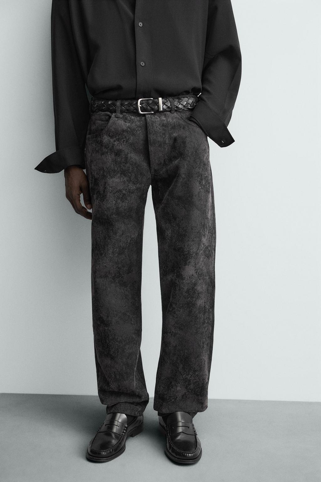 ДЖИНСЫ STRAIGHT FIT ЖАККАРД С АБСТРАКТНЫМ УЗОРОМ