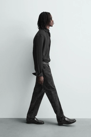 Джинсы STRAIGHT FIT жаккард с абстрактным узором- Заказать в России