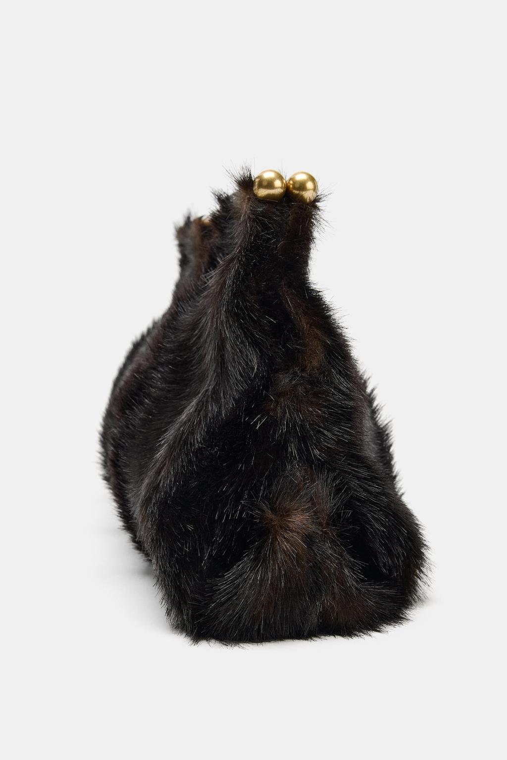 СУМКА-КОНВЕРТ ИЗ ИСКУССТВЕННОГО МЕХА