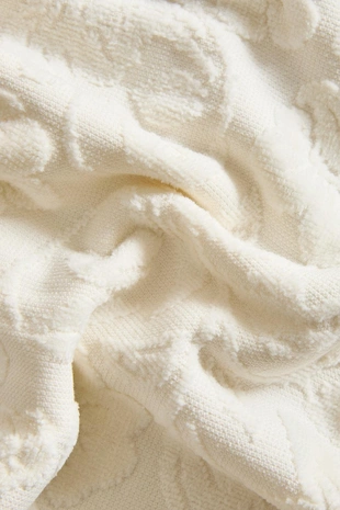 Велюровое полотенце с цветочным жаккардом- Заказать в России