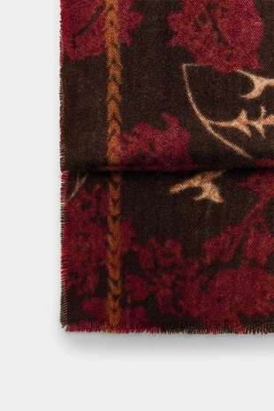 Платок с цветочным принтом- Заказать в России