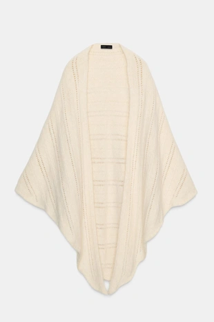 Треугольная шаль с ажурным узором- Заказать в России