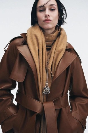 Однотонный шарф с шерстью- Заказать в России