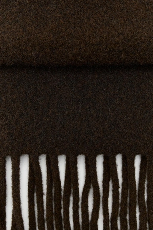 Трикотажный шарф с шерстью и бахромой- Заказать в России