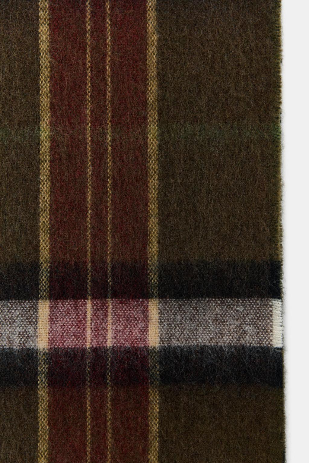 ШАРФ В КЛЕТКУ С БАХРОМОЙ