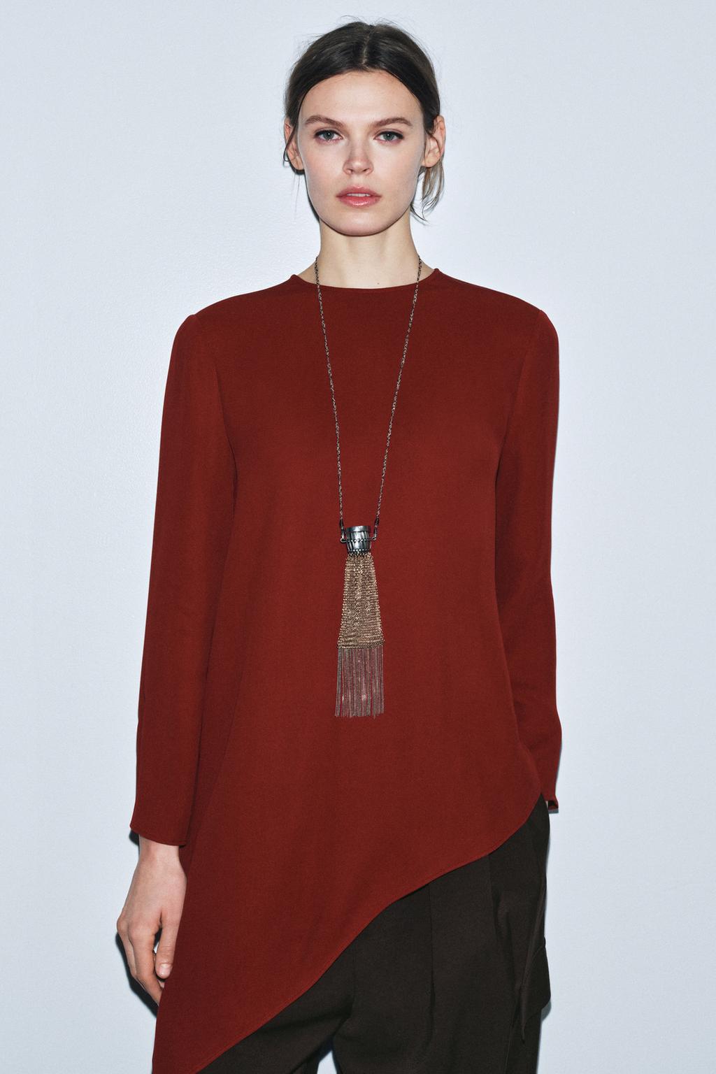 АСИММЕТРИЧНЫЙ СТРУЯЩИЙСЯ ТОП ИЗ КОЛЛЕКЦИИ ZW