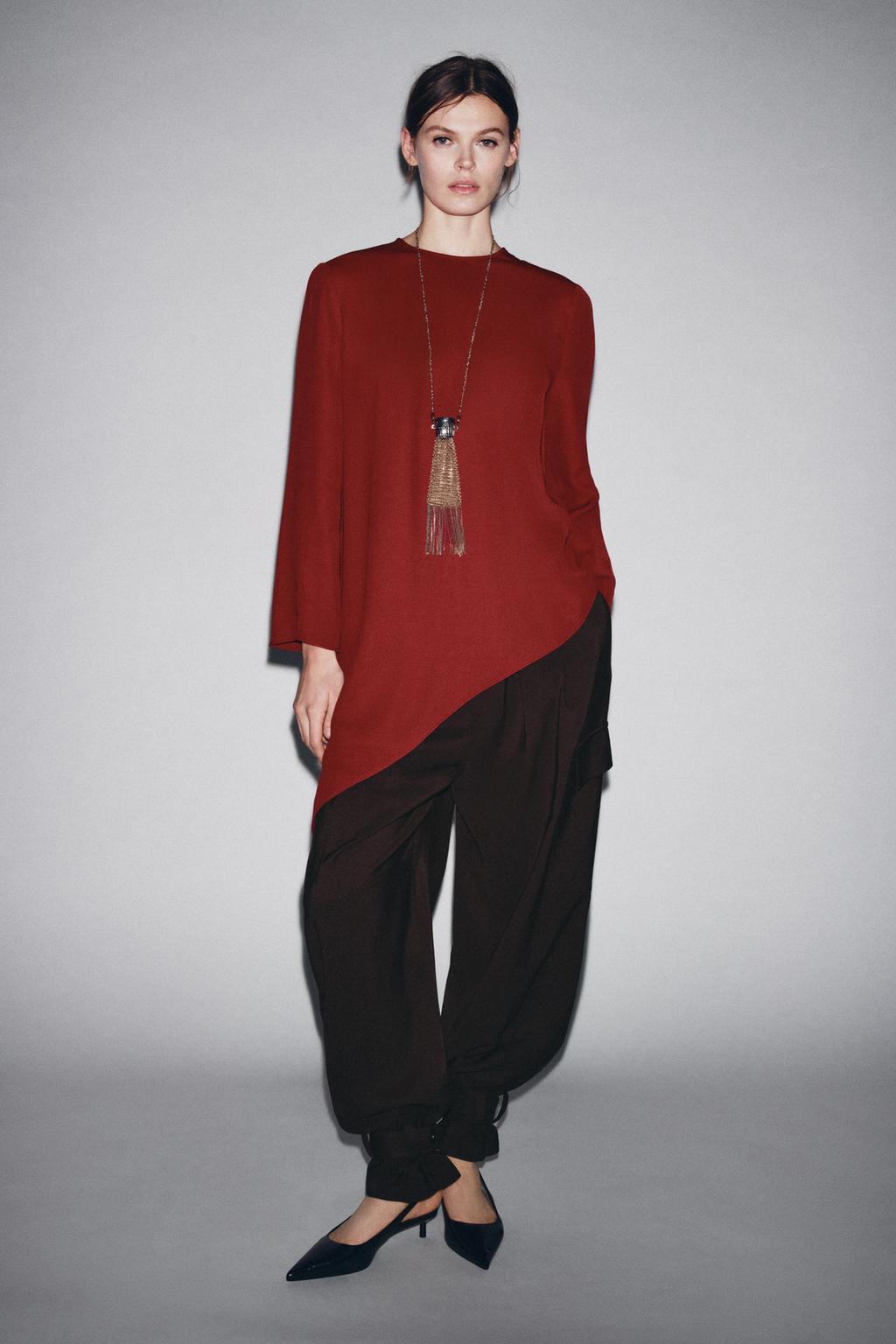 АСИММЕТРИЧНЫЙ СТРУЯЩИЙСЯ ТОП ИЗ КОЛЛЕКЦИИ ZW