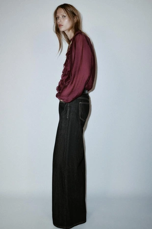 Блуза с воланами- Заказать в России