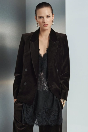 Двубортный бархатный блейзер — ZW COLLECTION- Заказать в России
