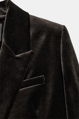 Двубортный бархатный блейзер — ZW COLLECTION- Заказать в России