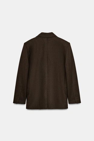 Двубортный блейзер с подплечниками- Заказать в России