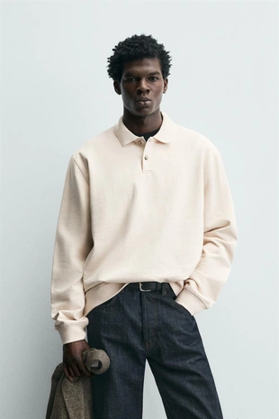 Поло REGULAR FIT с рельефным узором- Заказать в России