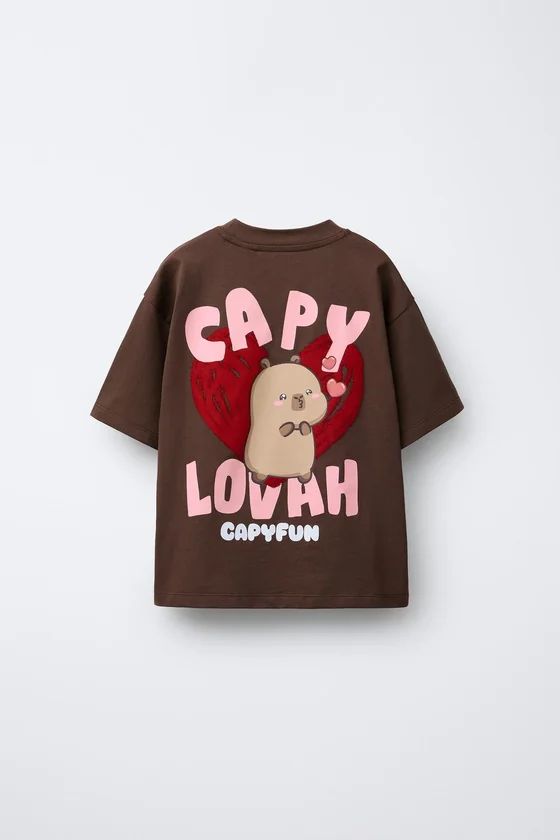 ФУТБОЛКА Капибара CAPYFUN © С РЕЛЬЕФНЫМ ПРИНТОМ