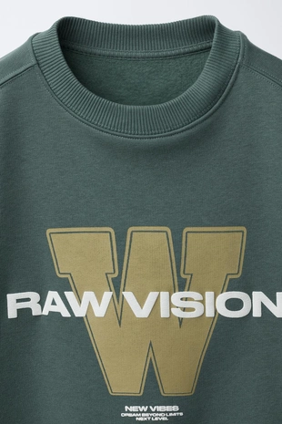 Толстовка с текстовым принтом- Заказать в России