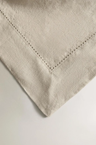 Льняной скатерть с цветочной вышивкой- Заказать в России