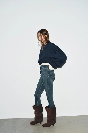 Джинсы TRF SKINNY с высокой посадкой- Заказать в России