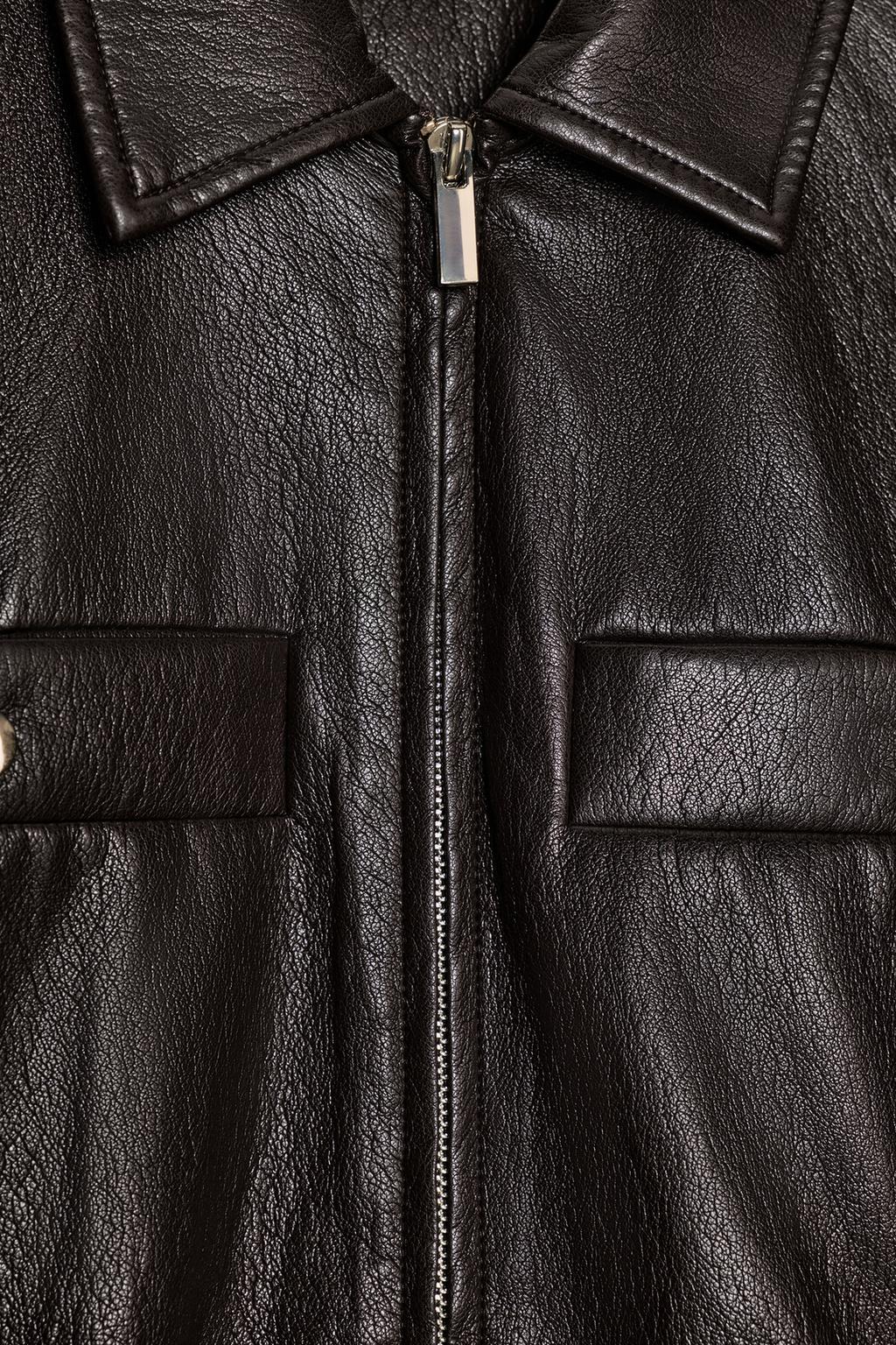 КУРТКА ИЗ ИСКУССТВЕННОЙ КОЖИ С ЭЛАСТИЧНЫМ ПОЯСОМ